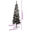 vidaXL Úzky vianočný stromček čierny 120 cm