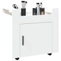 vidaXL Stolový vozík biely 60x45x60 cm Upravené drevo