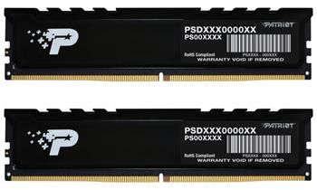 PATRIOT Signature Premium 32GB DDR5 5600MT/s / DIMM / CL46 / 1,1V / Kit 2x 16GB Operačná pamäť, DDR5, DIMM, 32GB (2× 16GB kit), 5600MHz, CL46, 1,1V, s chladičom