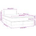 vidaXL Boxspring posteľ s matracom a LED modrá 120x190 cm látka