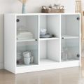 vidaXL Komoda, biela 102x37x75,5 cm, kompozitné drevo