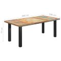 vidaXL Jedálenský stôl, nohy v tvare I 200x100x77cm, recyklovaný masív