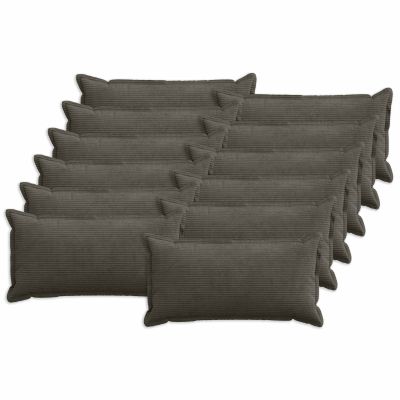 vidaXL Poťah na podložku 12 ks HOUTEN Antracitová 40 x 80 cm manšestr