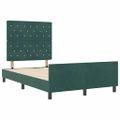 vidaXL Posteľ s pružinovým rámom Tmavozelená 120 x 200 cm Zamat