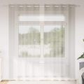 vidaXL Voile záclona 2 ks Krémová 225 x 140 cm Polyester