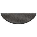 vidaXL Schodové rohože 15 ks 56x17x3 cm béžovo-sivé polkruhové