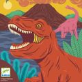 Vyškrabovacie obrázky Doba dinosaurov 4 ks