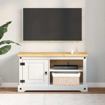 vidaXL TV skrinka Corona Biela 100 x 40 x 52 cm
