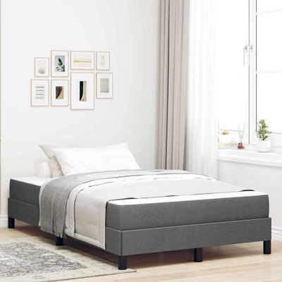 vidaXL Posteľ s pružinovým rámom Tmavo šedá 120 x 190 cm látka