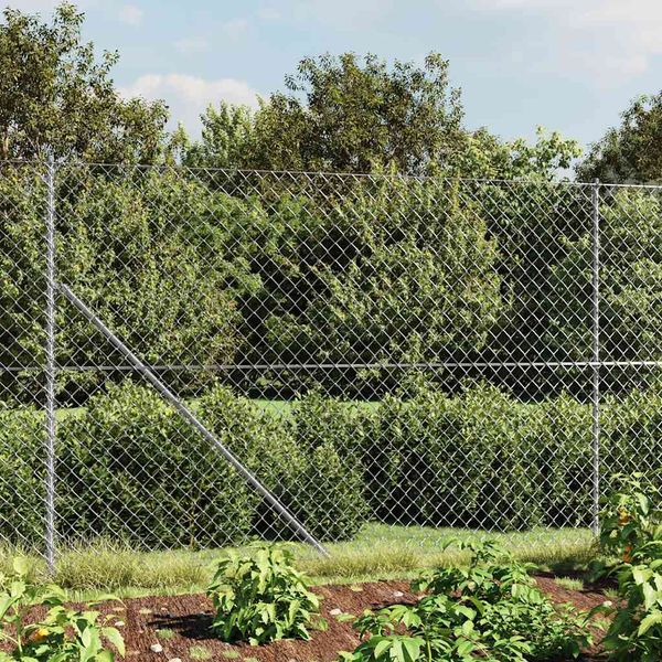 vidaXL Drôtený plot strieborný 2x25 m