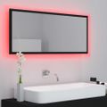 vidaXL LED kúpeľňové zrkadlo čierne 100x8,5x37 cm akryl