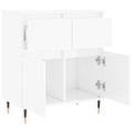 vidaXL Komoda vysoký lesk biela 60x35x70 cm spracované drevo