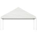 vidaXL Altánok so strechou, biely 8,92x5,88x3,75 m, polyetylén