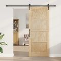 vidaXL Posuvné dvere ORKDAL 86 x 211 cm Borovicový masív Prírodná