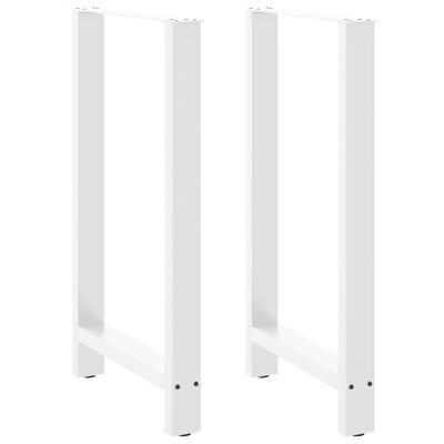 vidaXL Nohy barového stola, biele, 2 ks, 60 x (100-101) cm, oceľové