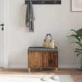vidaXL Predsieňová lavica s vankúšom Staré drevo 60 x 38 x 46 cm