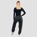 Dámske tričko s dlhým rukávom Aura Black - GymBeam, veľkosť XS