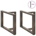 vidaXL Nohy konferenčného stolíka v tvare T, 2 ks, čierne, 60x25x(42-43) cm, oceľ