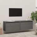 vidaXL Nástenné skrinky 2 ks sivé 60x30x35 cm masívna borovica