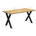 vidaXL Jedálenský stôl, nohy v tvare X 180x90x77 cm, mangový masív