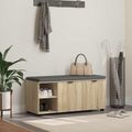 vidaXL Predsieňová lavica s vankúšom Sonoma dub 100 x 38 x 46 cm