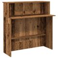 vidaXL Recepčný stôl staré drevo 100x50x103,5 cm kompozitné drevo