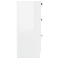 vidaXL Komoda lesklá biela 60x30x70 cm spracované drevo
