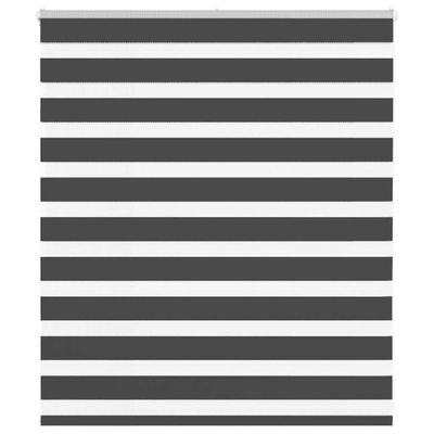 vidaXL Zebra roleta čierna 130x100 cm šírka látky 125,9cm polyester