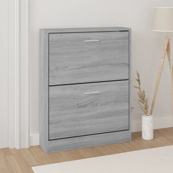 vidaXL Botník Sivý dub sonoma 59x17x81 cm spracované drevo