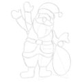 vidaXL Svetlo Santa Claus Viacfarebný 58.5 x 60 x 1.3 cm Železo