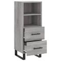 vidaXL Komoda sivý dub sonoma 34,5x34x90 cm spracované drevo