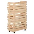 vidaXL Vozík na zeleninu 37x30x80 cm masívne borovicové drevo