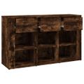 vidaXL Komoda dymový dub 100x30x59,5 cm spracované drevo