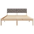 vidaXL Rám postele Hnedá a taupe 140 x 200 cm Borovicový masív
