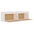 vidaXL Nástenné skrinky 2 ks biele 60x30x35cm masívne borovicové drevo