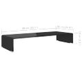 vidaXL TV stojan/stojan pod monitor zo skla, čierny, 80x30x13 cm