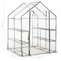 vidaXL Skleník s 8 policami 143x143x195 cm
