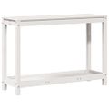 vidaXL Stôl na presádzanie s policou biely 108x35x75 cm borovica