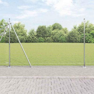 vidaXL Vonkajší zváraný drôtový plot s betónovým základom 10 x 1,5 m