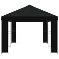 vidaXL Záhradný altánok 6 x 3 m Čierna Polyester a oceľ 190 gsm