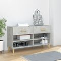 vidaXL Botník betónovo sivý 102x35x55 cm spracované drevo