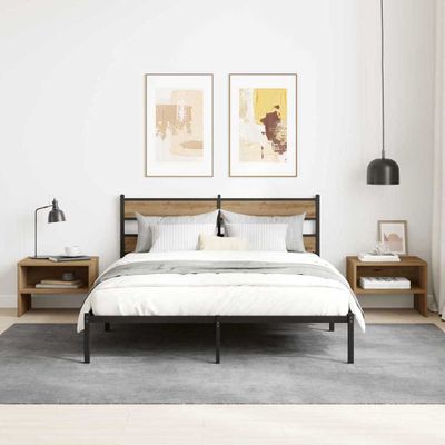 vidaXL Nočný stolík 2 pcs dub artisan 40 x 40 x 30 cm Kompozitné drevo