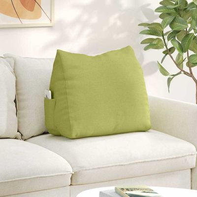 vidaXL Poduška na chrbát Svetlo zelená 60 x 20 x 50 cm látka