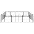 vidaXL Ohrádka pre psov 40 panelov čierna 50x100 cm práškovaná oceľ