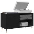 vidaXL Skrinka na gramofónové platne Čierny dub 85 x 38 x 48 cm
