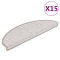 vidaXL Samolepiace nášľapy na schody, sisalový vzhľad 15 ks 65x21x4 cm