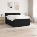 vidaXL Posteľ boxspring s matracom Čierna 200 x 200 cm Látka
