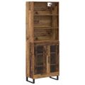 vidaXL Highboard 2 ks Staré drevo 69,5 x 34 x 180 cm