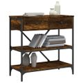 vidaXL Konzolový stolík dymový dub 75 x 34,5 x 75 cm kompozitné drevo