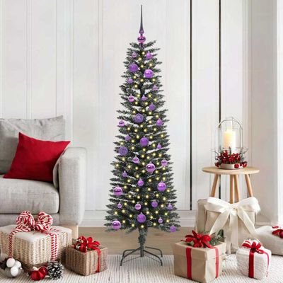 vidaXL Umelý vianočný stromček Zelená 150 cm PVC, plast a oceľ